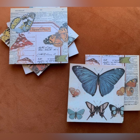 Handmade butterfly and mushroom coasters - Picture 2 of 3